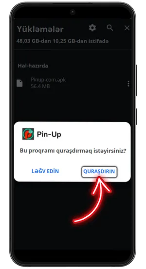 APK-faylni ishga tushiring